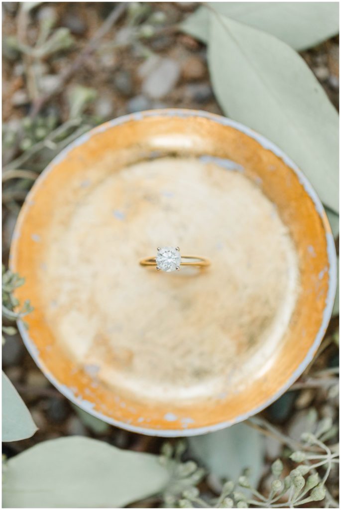Engagement ring close up. Photo taken by Kara Blakeman Photography