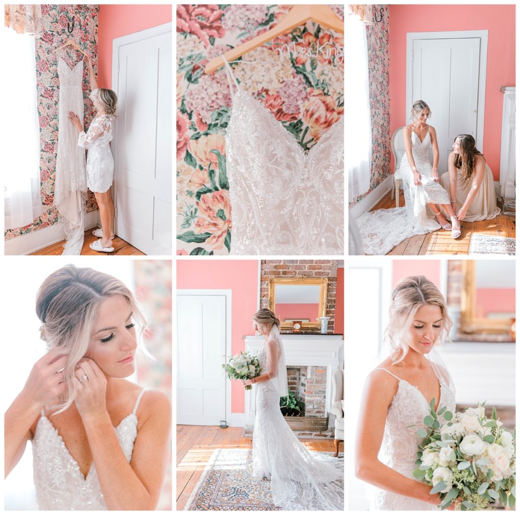 Old Wide Awake's bridal suite is filled with natural light and timeless decor, perfect for a bride on her wedding day