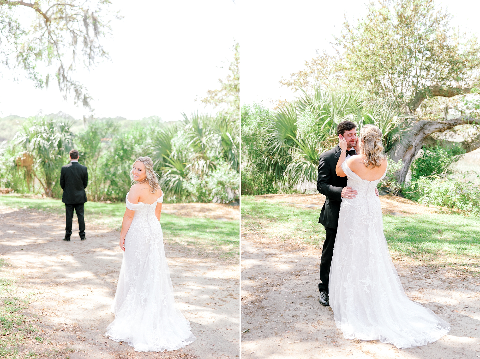 How to Decide on a First Look for Your Charleston Wedding shared by destination wedding photographer Kara Blakeman Photography.