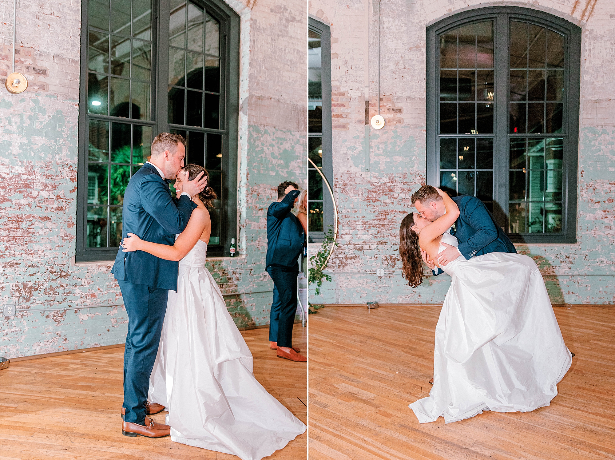 bride and groom hug during last dance together at The Cedar Room